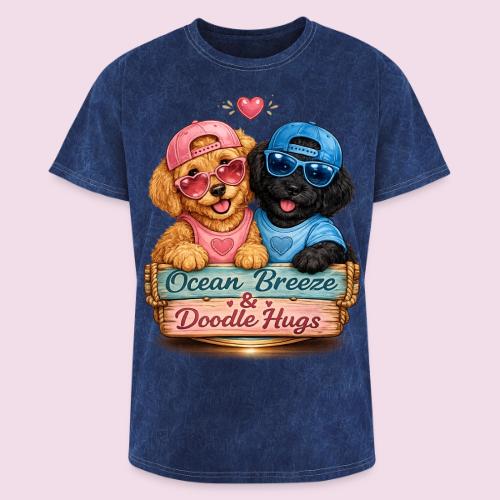 Ocean Breeze & Doodle Hugs - Washed Unisex T-Shirt