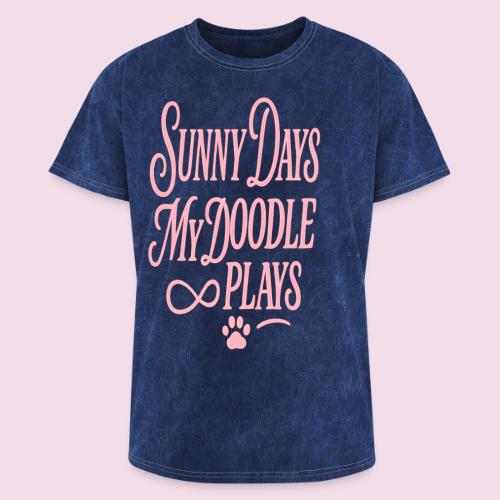 Sunny Days My Doodle Plays - Washed Unisex T-Shirt