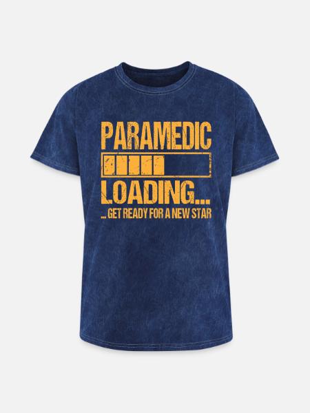 Paramedic Loading Paramedic Gift - Washed Unisex T-Shirt - mineral navy