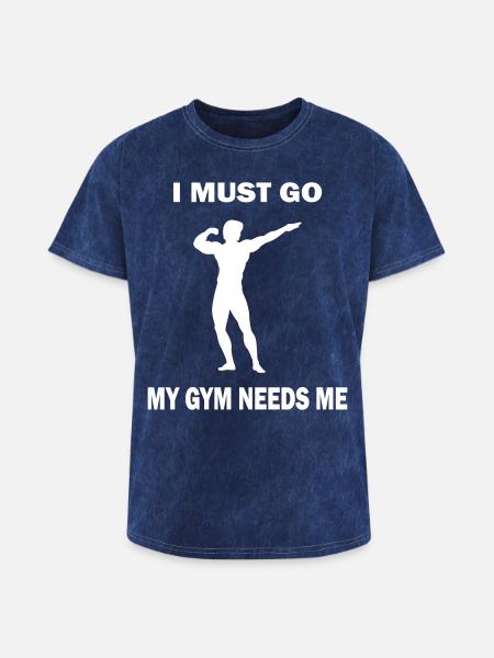mygym - Washed Unisex T-Shirt - mineral navy