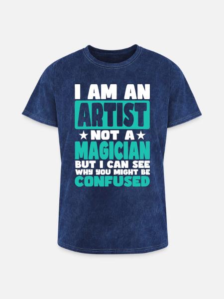 Artist - Washed Unisex T-Shirt - mineral navy
