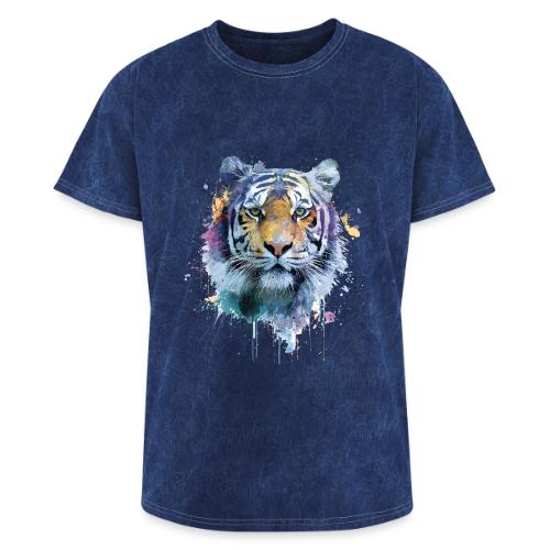 Splash-Art Tiger Face - Washed Unisex T-Shirt