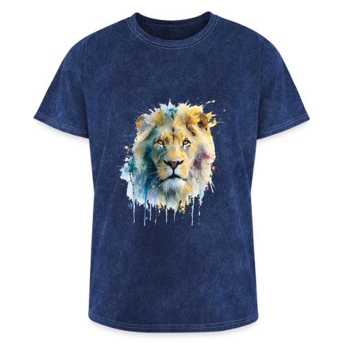Splash-Art Lion Face - Washed Unisex T-Shirt