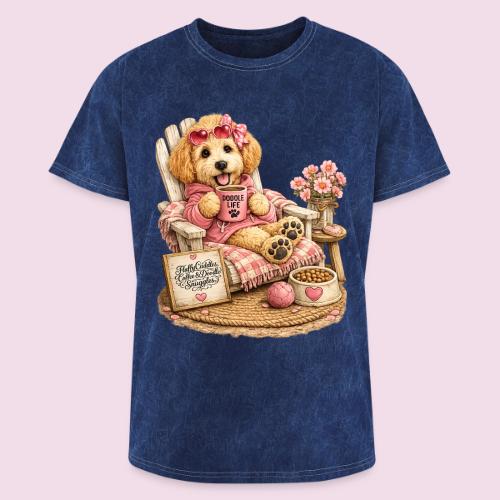 Just Enjoying Life Doodle Dog - Washed Unisex T-Shirt