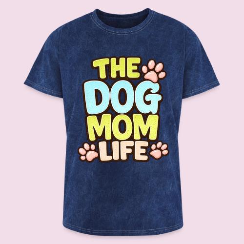 The Dog Mom Life Retro Vintage Dog Lover - Washed Unisex T-Shirt