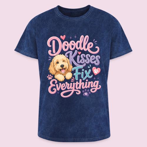 Doodle Kisses Fix Everything Dog Lover Gift - Washed Unisex T-Shirt