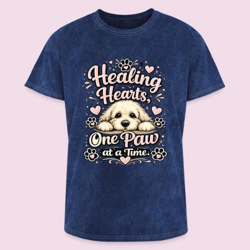 Healing Hearts, One Paw at a Time - Washed Unisex T-Shirt