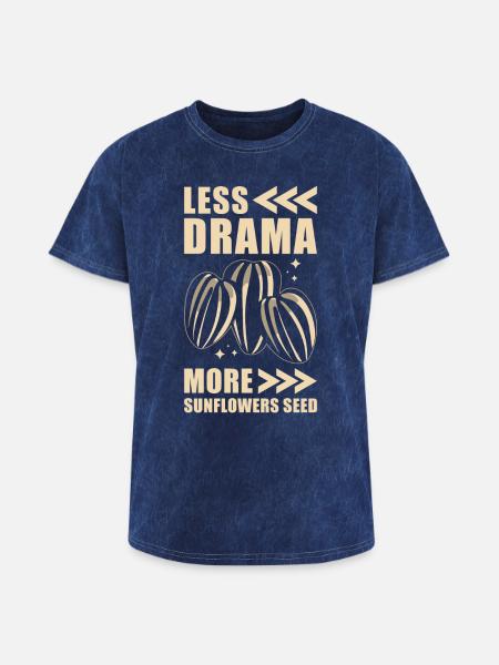 Sunflower Seeds - Washed Unisex T-Shirt - mineral navy