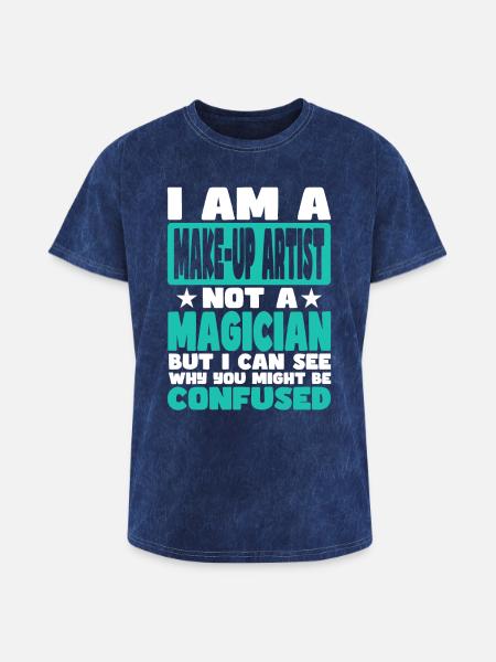 Make-up Artist - Washed Unisex T-Shirt - mineral navy