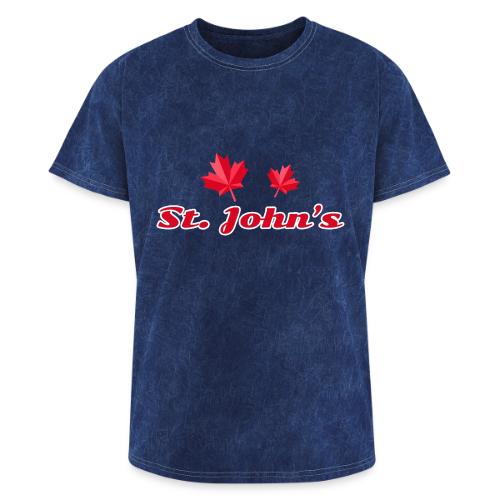 St. John's with two red maple leaves - Washed Unisex T-Shirt