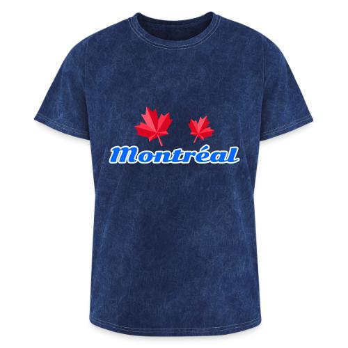 Montréal with two red maple leaves - Washed Unisex T-Shirt