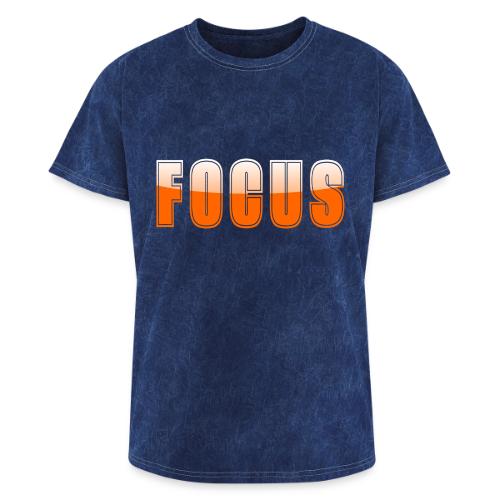 FOCUS Vibrant Orange Motivational Word Design - Washed Unisex T-Shirt