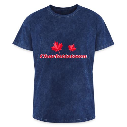 Charlottetown with two red maple leaves - Washed Unisex T-Shirt
