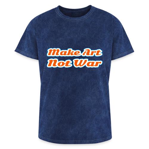 Make Art Not War — Peaceful Creativity Script - Washed Unisex T-Shirt