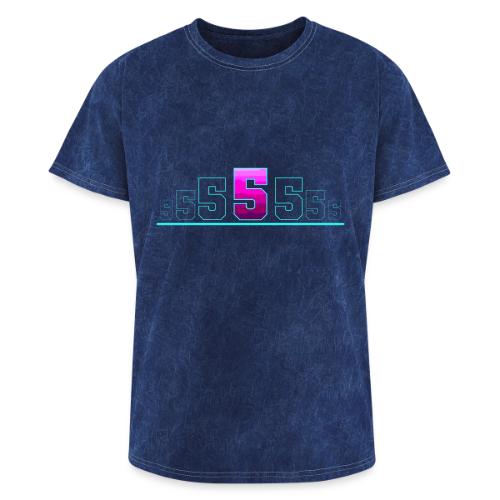 Number 5 in Magenta: Varsity Font - Washed Unisex T-Shirt