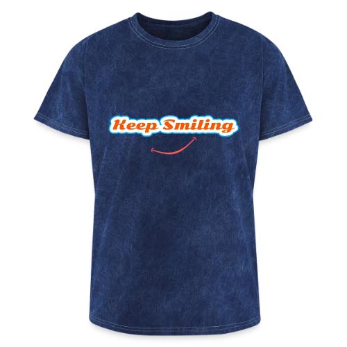 Keep Smiling Positive Vibes Graphic - Washed Unisex T-Shirt