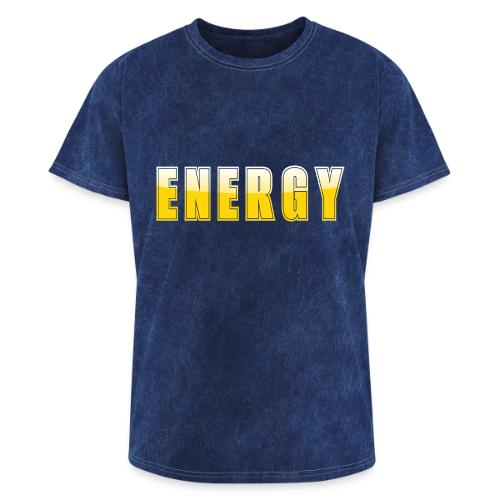 ENERGY Electric Yellow Power Word Design - Washed Unisex T-Shirt