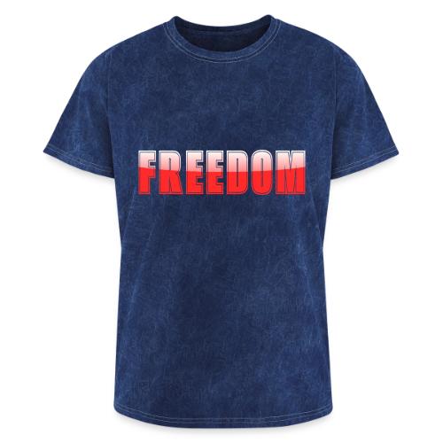 Freedom Typography Design - Washed Unisex T-Shirt