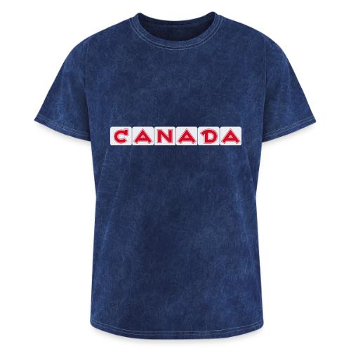Canada, red letters on white background - Washed Unisex T-Shirt