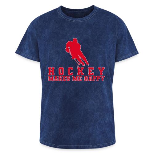 Hockey makes me happy - Washed Unisex T-Shirt