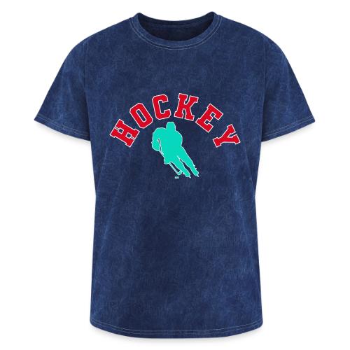 Hockey Player Silhouette - Washed Unisex T-Shirt