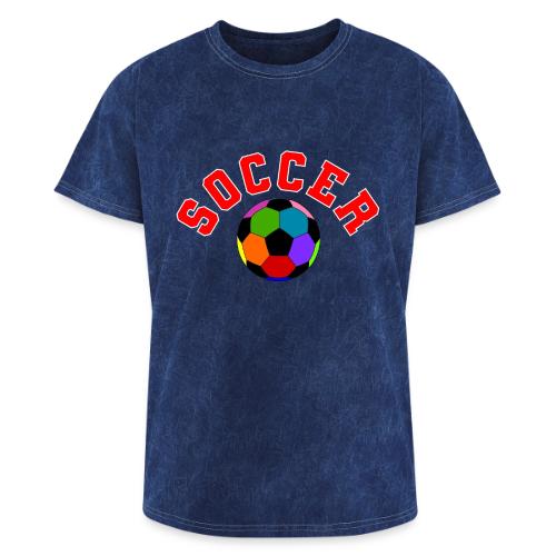 Soccer: Colorful Kick - Washed Unisex T-Shirt