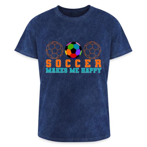 Soccer Makes Me Happy - Washed Unisex T-Shirt