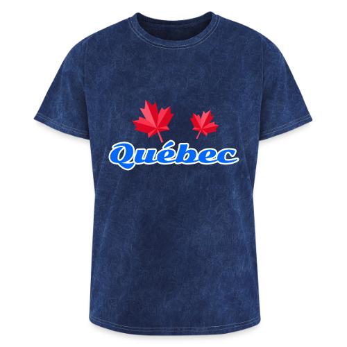Québec with two red maple leaves - Washed Unisex T-Shirt