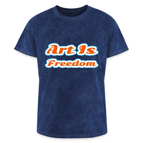 Art Is Freedom — Creative Expression Script - Washed Unisex T-Shirt
