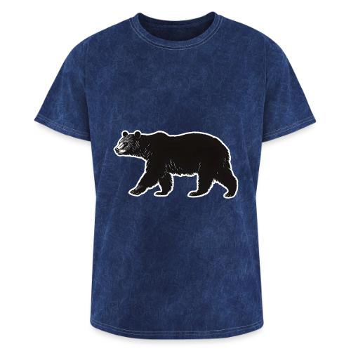 Midnight Black Bear - Washed Unisex T-Shirt