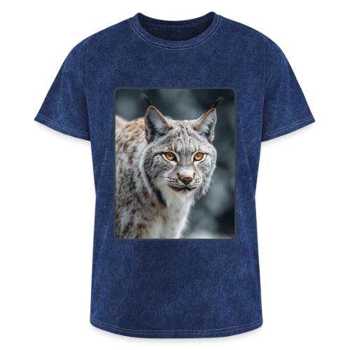 Lynx Portrait Piercing Eyes Design - Washed Unisex T-Shirt
