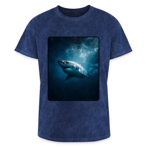 Great White Shark Ocean Design - Washed Unisex T-Shirt