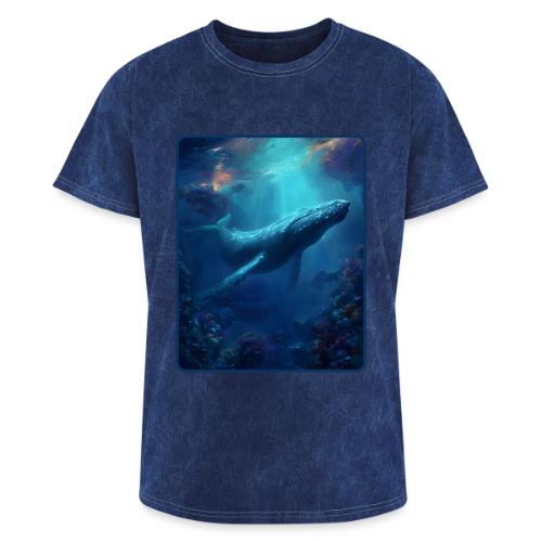 Humpback Whale Ocean Reef Design - Washed Unisex T-Shirt