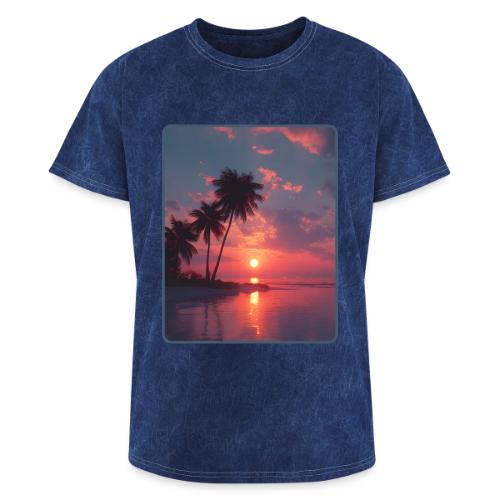 Tropical Sunset Ocean Reflection Design - Washed Unisex T-Shirt