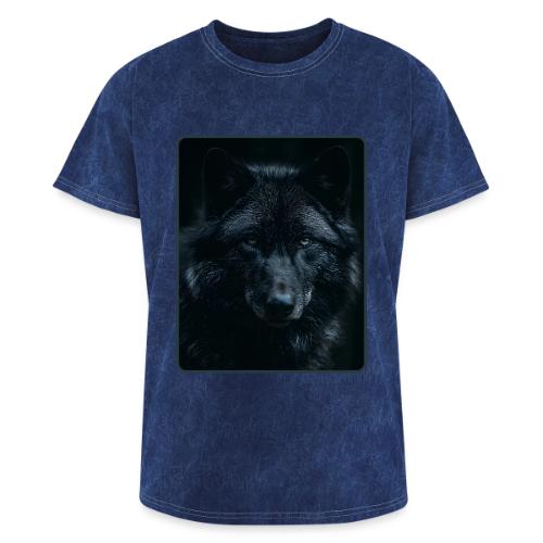 Black Wolf Intense Eyes Portrait Design - Washed Unisex T-Shirt