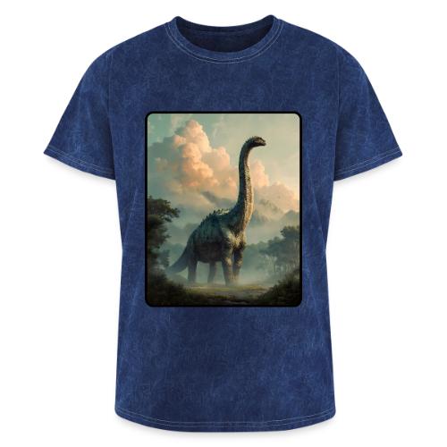 Brachiosaurus Prehistoric Scene Design - Washed Unisex T-Shirt