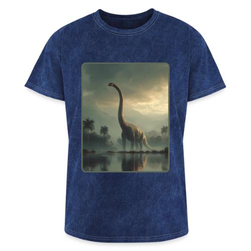 Brachiosaurus Misty Lake Design - Washed Unisex T-Shirt