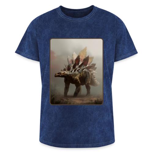 Stegosaurus Misty Forest Design - Washed Unisex T-Shirt