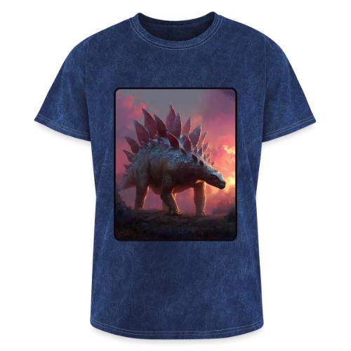 Stegosaurus Sunset Forest Design - Washed Unisex T-Shirt