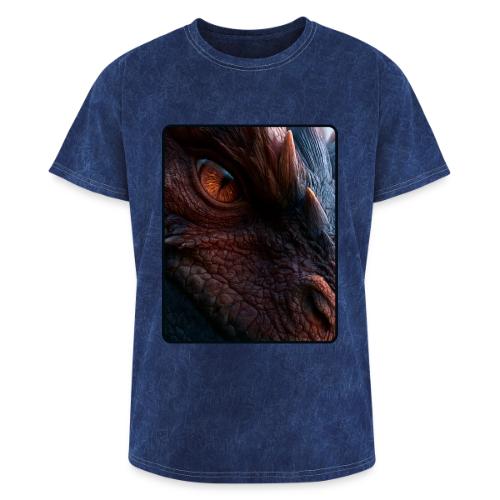 Fierce Ancient Dragon Portrait Design - Washed Unisex T-Shirt