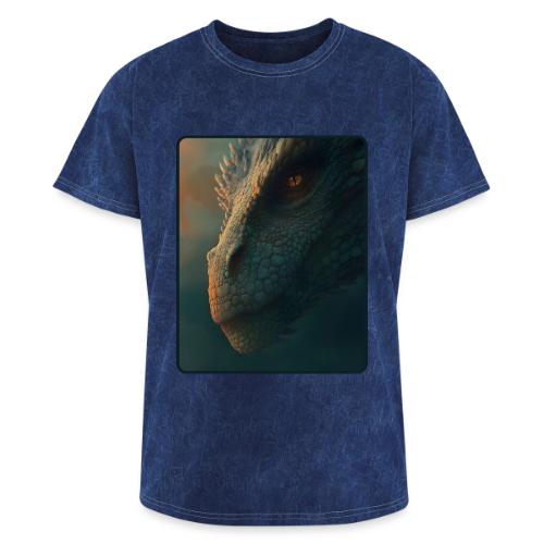 Golden Eye Dragon Close-Up Design - Washed Unisex T-Shirt