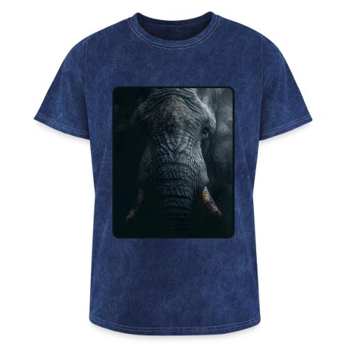Shadow Elephant Intense Eyes Design - Washed Unisex T-Shirt