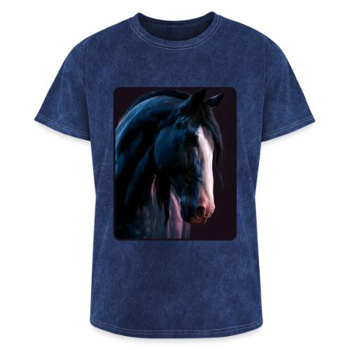 Noble Horse Cinematic Portrait Design - Washed Unisex T-Shirt