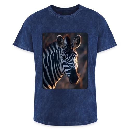 Majestic Zebra Sunset Portrait Design - Washed Unisex T-Shirt