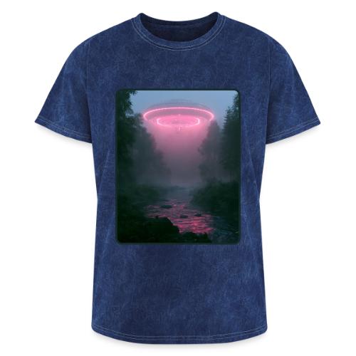 Neon UFO Forest River Design - Washed Unisex T-Shirt