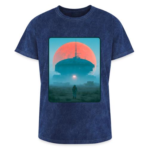 Astronaut Alien Outpost Design - Washed Unisex T-Shirt