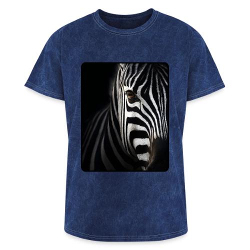 Zebra High Contrast Portrait Design - Washed Unisex T-Shirt