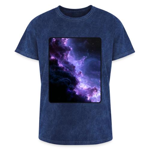Purple Nebula Space Design - Washed Unisex T-Shirt