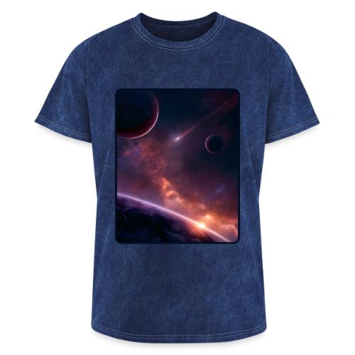 Cosmic Sunset Nebula Space Art - Washed Unisex T-Shirt