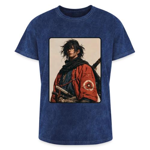 Young Samurai Warrior Portrait - Washed Unisex T-Shirt